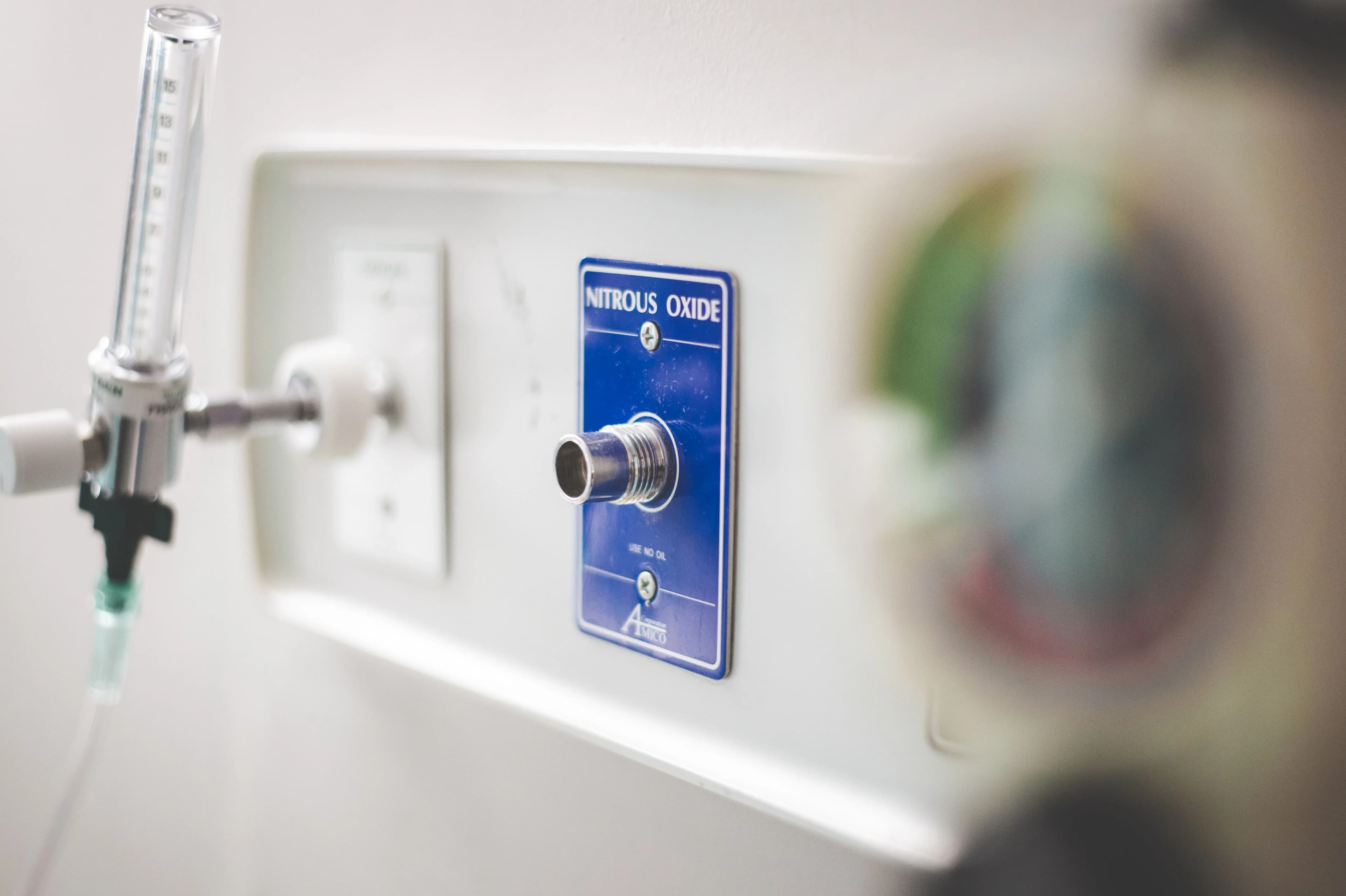 Photo of nitrous oxide outlet for sedation dentistry Queens